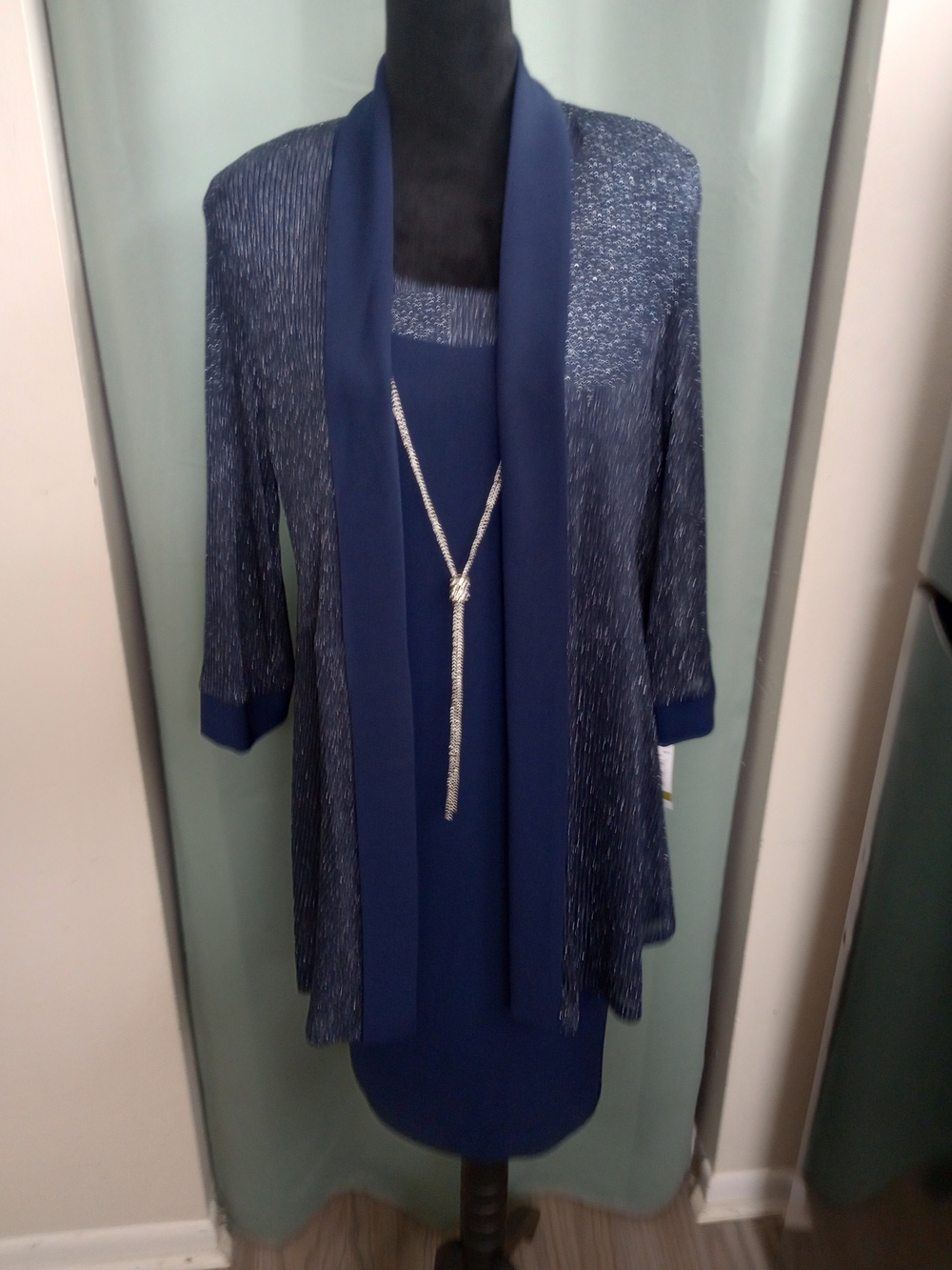 Blue Safire RM Richards Evening Dress with Matching Cardigan!.